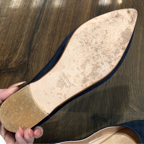 Coach and Four navy blue suede flats size 7 - Picture 7 of 9